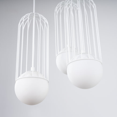 Sollux Lighting Hanglamp BRINA 3P wit - 34x34x115cm