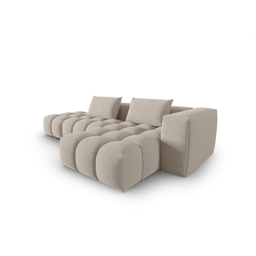 Cosmopolitan Design - Modulaire hoekbank rechts Verona 4-zits, structurele stof zand - 145x265x70cm