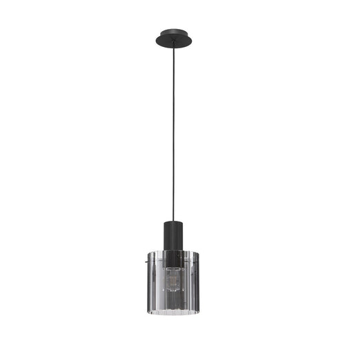 Nova Luce MIRBI Dome hanglamp voor plafond, rookkleurig, zandkleurig zwart, E27, 1x12W