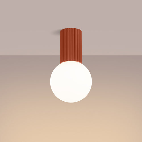 Sollux Lighting Plafondlamp HALO rode okra IP44 - 12x12x21cm