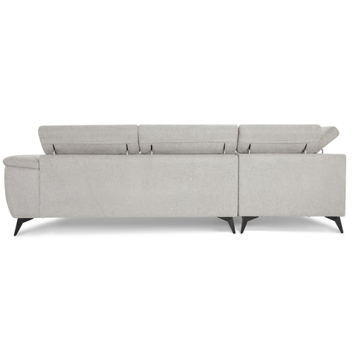 Furnhouse chaise longue bank links Betis - Grijs - Stof - 95x290x90