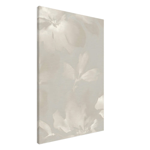 Artfulprints Canvas Soft grey blossoms canvas - 60x90 cm - Grijs