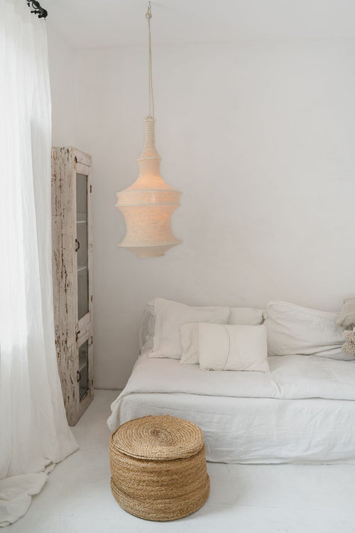 NOA MAY Hanglamp Ubud - beige - katoen - Ø 40 x h 80 cm