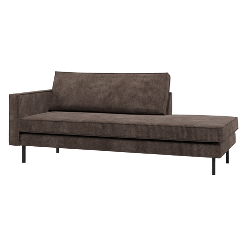 WOOOD daybed links Rodeo - Ribstof - Bruin - 85x203x86 - vtwonen shop