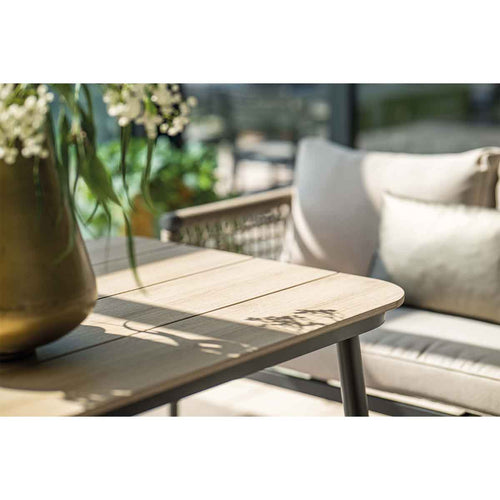 Garden Impressions lounge dining set Burela taupe - 5-delig - links