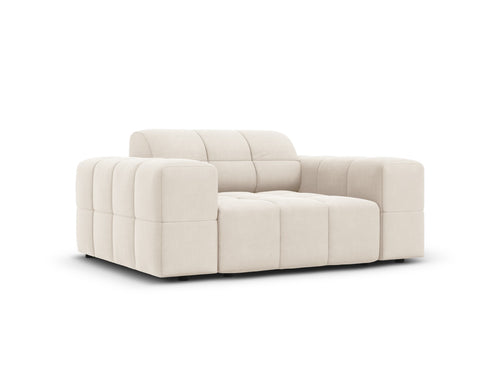 Cosmopolitan Design Fauteuil Chicago flueel lichtbeige - 102x132x78cm
