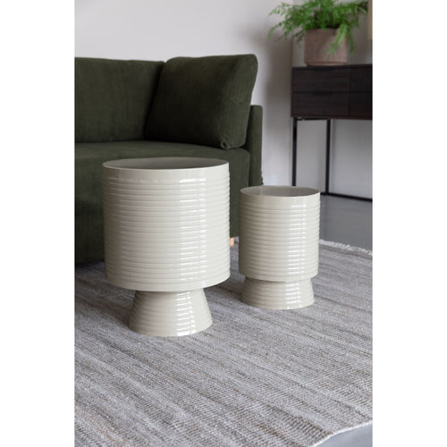 Housecraft Living Sven Bijzettafel Rond Metaal 35x35 (L) cm Ivoor/ Wit - vtwonen shop