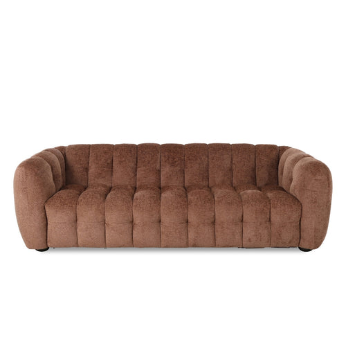 DÉJA Living 3-zits Bank Cillán - Cognac Stof - 250x104x77cm
