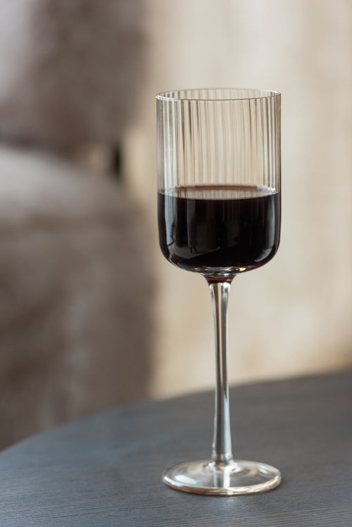 J-Line wijnglas  Ralph - glas - oranje/roest - 6 stuks - vtwonen shop