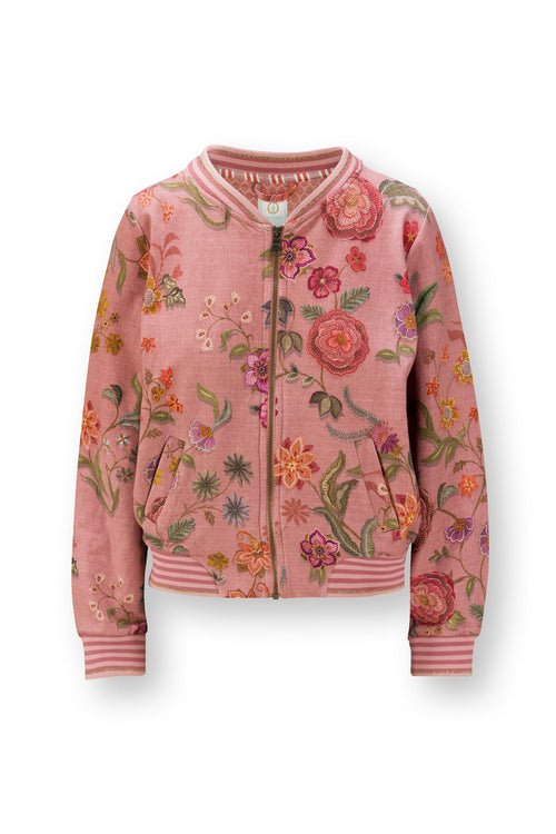 Pip Studio - Nicos Vest met Rits Dames - Coco Flower - Koraal - XL - vtwonen shop