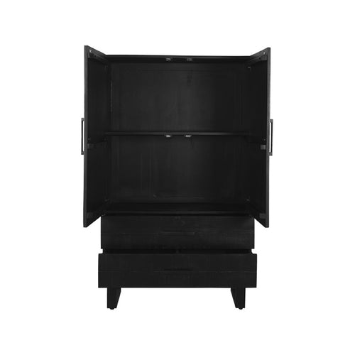 LABEL51 Bergkast Santos - Zwart Mangohout - 94x40x160cm - vtwonen shop