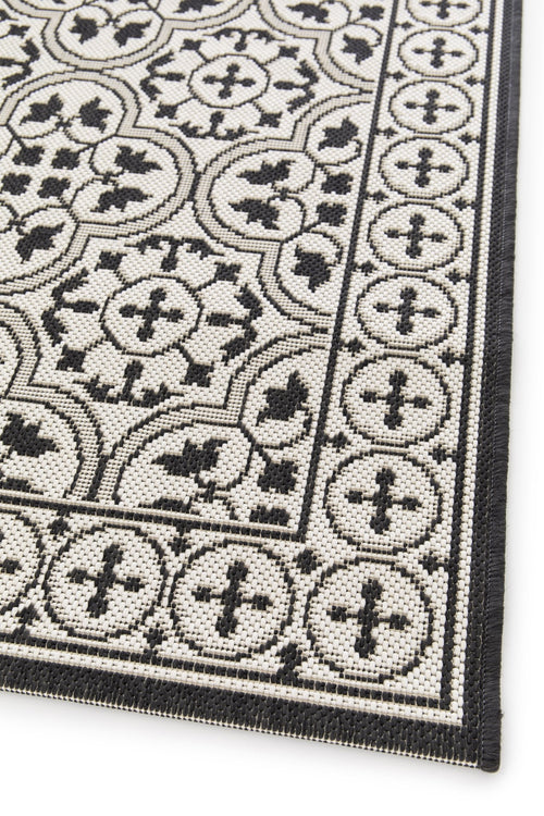 AFK Living vloerkleed Mosaique - voor binnen en buiten - zwart - 80 x 200 cm - vtwonen shop