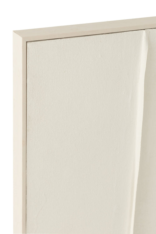 J-Line schilderij Log - canvas/dennenhout - wit