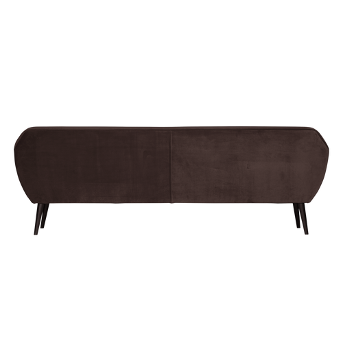 WOOOD XL bank Rocco 230 cm - Velvet - Donkerbruin
