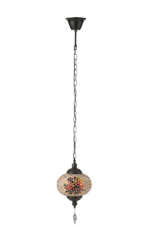 J-Line lamp Mozaiek Hangend - glas/metaal - oranje - small