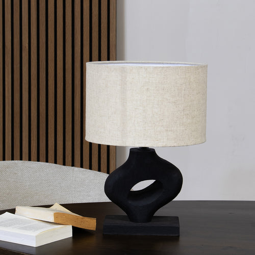 Giga Meubel Tafellamp Savio - Organisch - Zwart - 40cm - vtwonen shop
