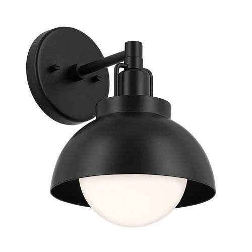 Kuppel Wandleuchte Modern Schwarz 1x E27