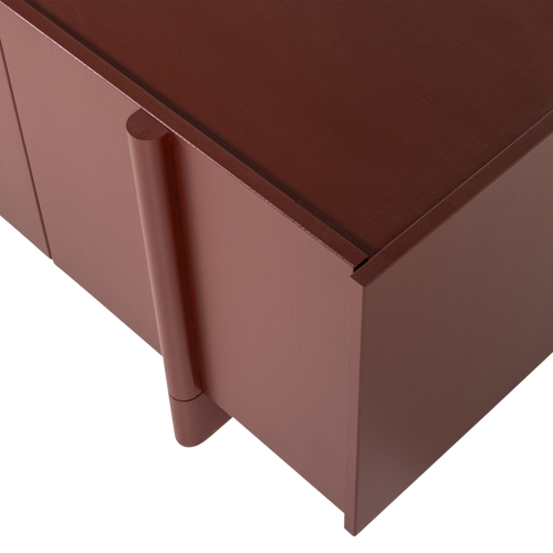 WOOOD tv-meubel Basu - Grenen - Bordeauxrood - 53x200x46