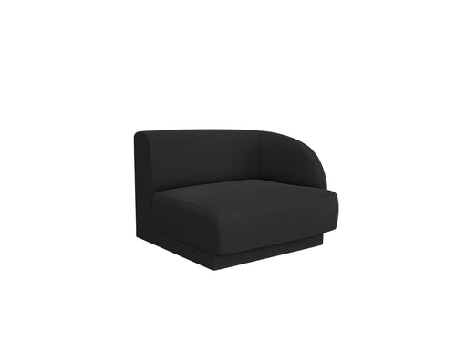 Micadoni - Rechter module "Miley" boucle zwart - 90x90x70cm