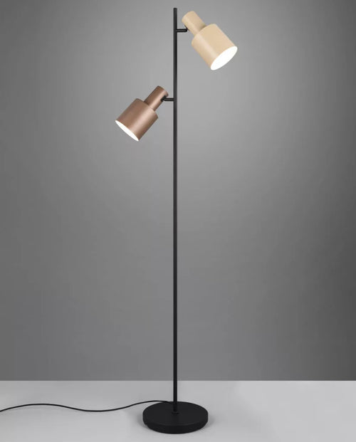 Trio Leuchten vloerlamp Agudo - 2 lichts - 25  x 161   cm - zwart