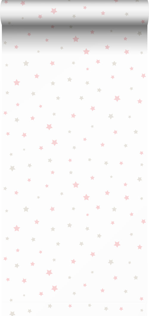 Sanders & Sanders behang sterretjes oudroze, beige en wit - 53 cm x 10 m - 640456 - vtwonen shop