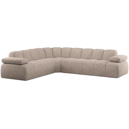 WOOOD hoekbank links Mojo - Wollig - Donkerzand - 74x310x230 - vtwonen shop