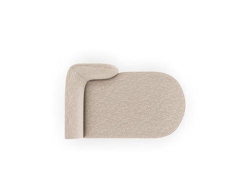 Micadoni - Rechter chaise longue "Miley" chenille, beige - 156x90x70cm