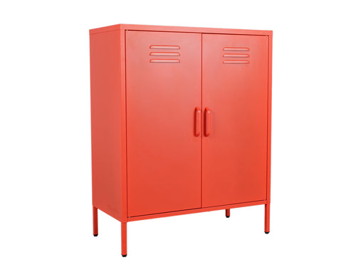 MaximaVida metalen lockerkast Finn 80 x 40 x 102 cm zacht oranje - 2 schappen