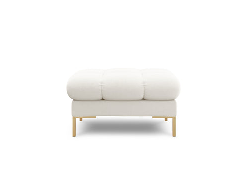 Cosmopolitan Design Poef Bali structurele stof, lichtbeige - 60x60x41cm