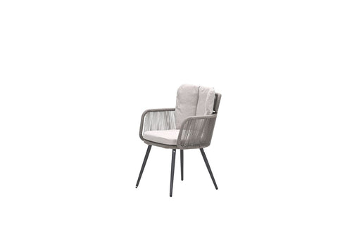 Linares dining fauteuil - carbon black - taupe - desert sand