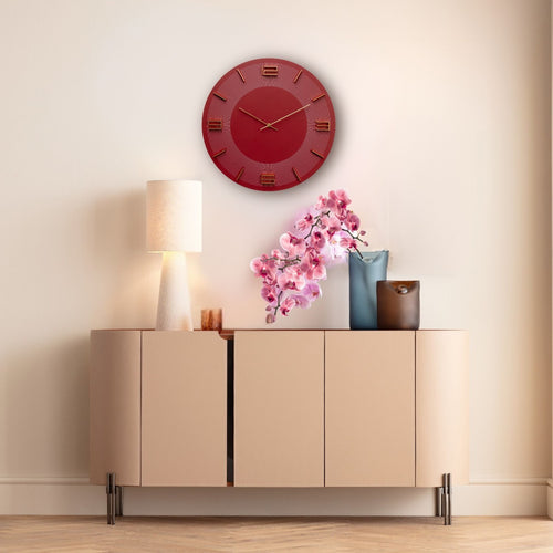 Kare Design Wandclock Leonardo rood