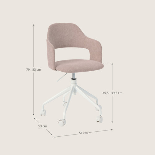 Petite Amélie Kinderbürostuhl Cerise Cerise - H83 cm - Zartrosa - vtwonen shop