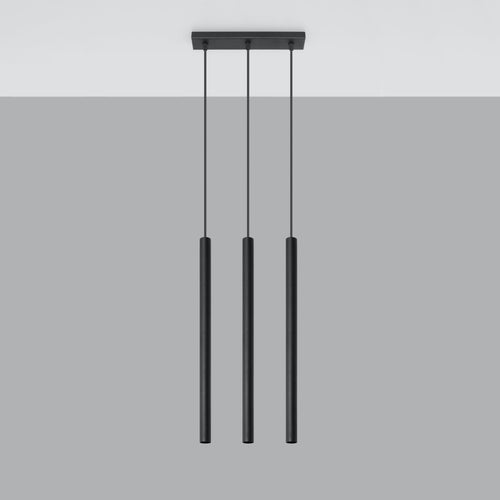 Sollux Lighting Hanglamp PASTELO 3 zwart - 30x5x90cm