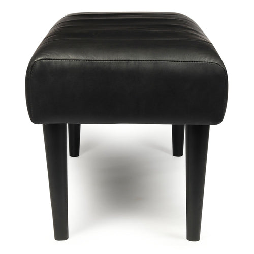 Furnhouse bankje Athea - Zwart - Leer - 50x92x48
