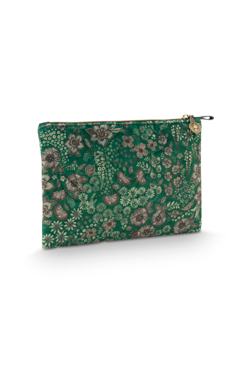 Pip Studio - Charly Make-up Tasje Dames - Daisy Dreams - Groen - 24x1x15.5cm