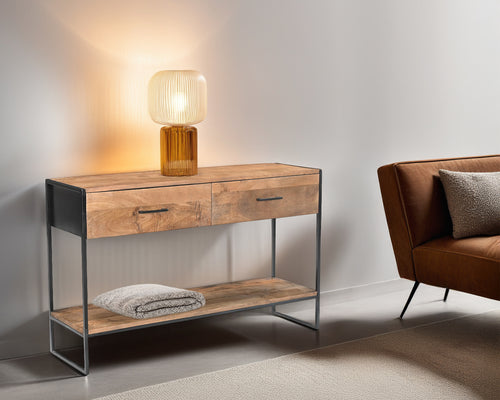 Livingfurn wandtafel Elin - 120cm - bruin