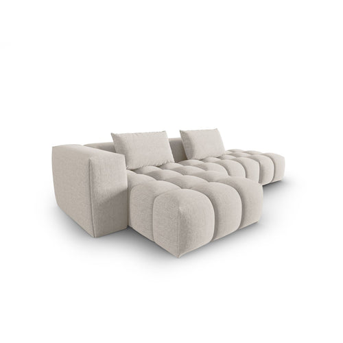 Cosmopolitan Design - Modulaire hoekbank links Verona 4-zits, structurele stof beige - 145x265x70cm