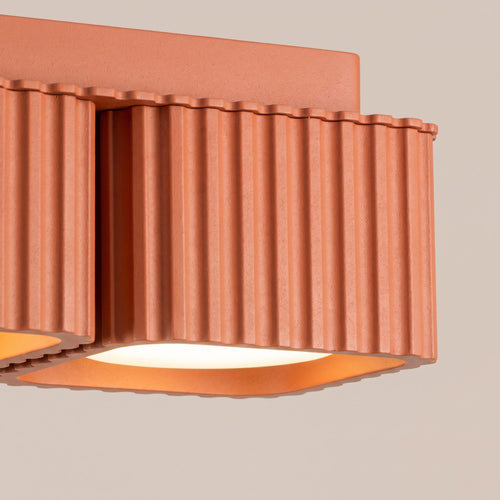Sollux Lighting Plafondlamp RIFF 2 rode oker Gx53 - 20,5x10x8cm