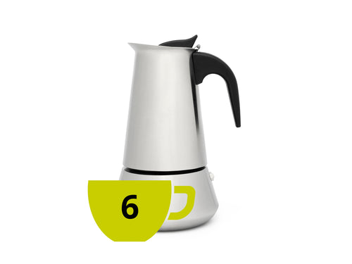 Leopold Vienna - Espressomaker Trevi - 6-kops - Mat - RVS