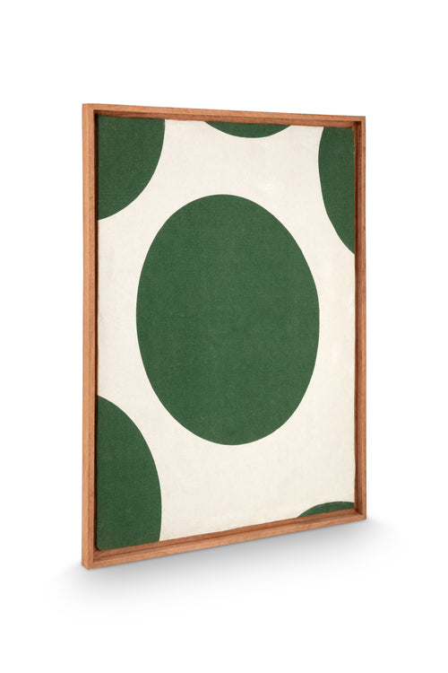 vtwonen - Wanddecoratie - Stippen - Hout - Donkergroen - 45x45cm