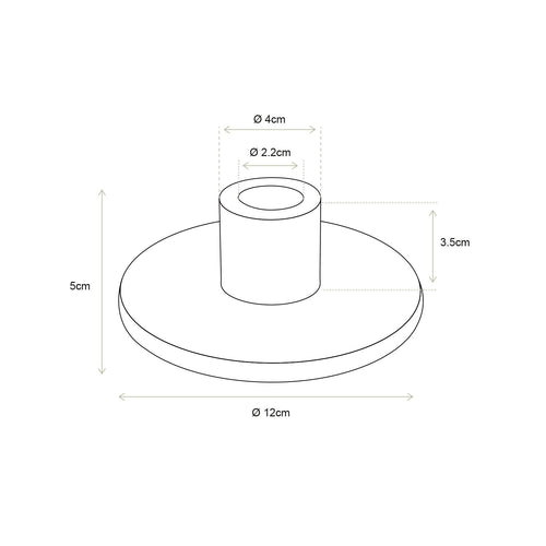 vtwonen Kandelaar Set van 3 - Keramiek - Groen - 12x5cm - vtwonen shop