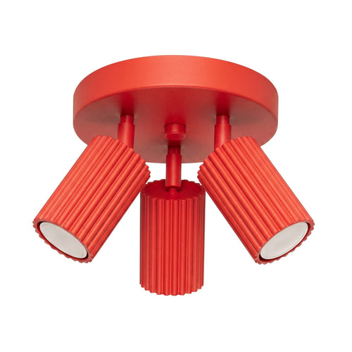 Sollux Lighting Plafondlamp KARBON 3P rood - 19,5x19,5x18cm