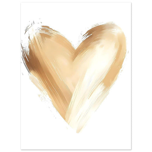 Artfulprints  Hart van goud   poster 30x40 cm - vtwonen shop