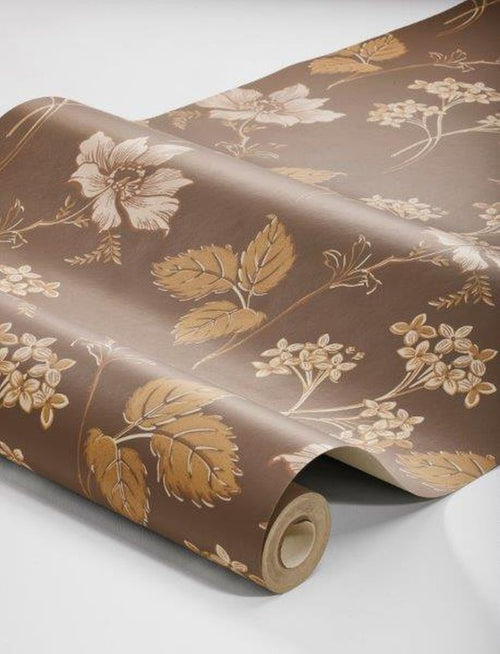 borastapeter behang bloemen bruin - 53 cm x 10.05 m - 660837 - vtwonen shop