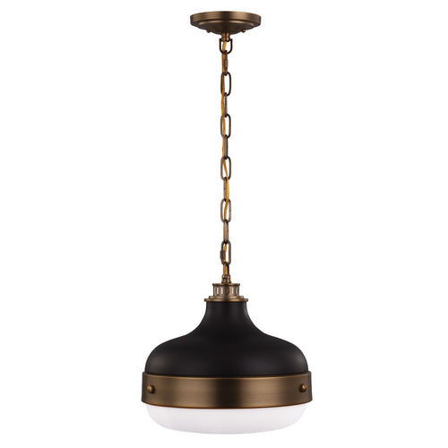 Elstead Cadence - 2-lichts koepel-plafondlamp antiek messing, zwart, E27