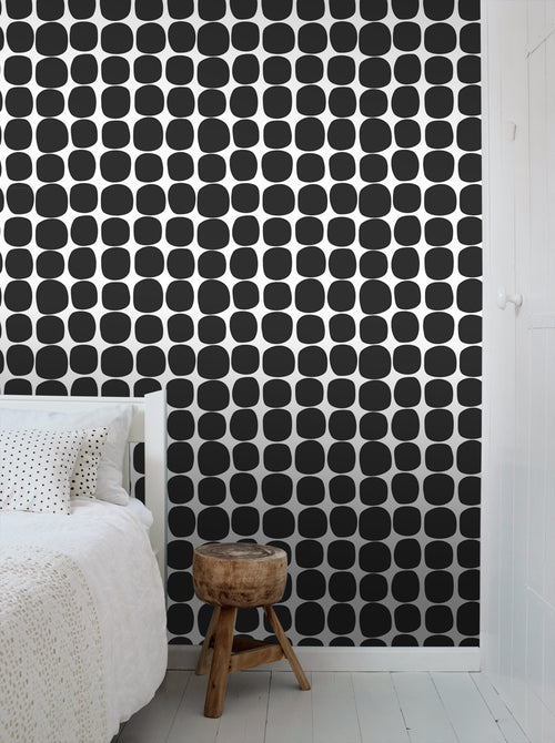 ESTAhome behang grafisch motief zwart wit - 53 cm x 10.05 m - 139090 - vtwonen shop