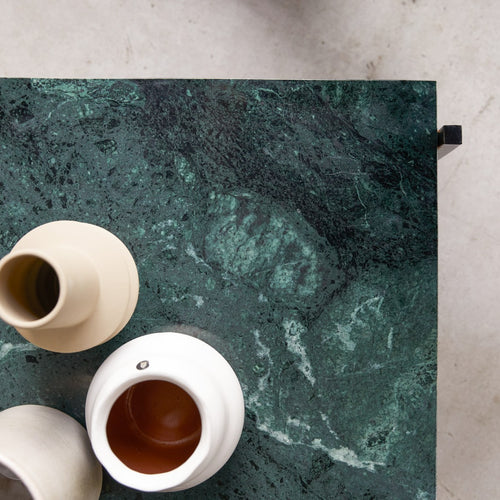Tikamoon Massief acacia en marmeren salontafel - Naturel