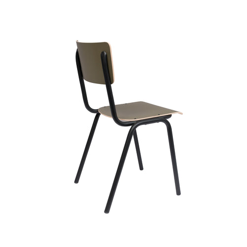 Zuiver Back To School Eetkamerstoelen  Mat Groen - Set van 4