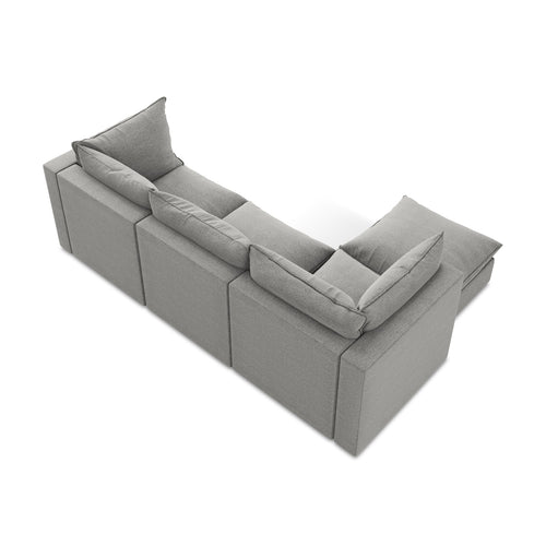 LaMiaSofa hoekbank links Ravenna - bouclé - lichtgrijs - 255x165x77