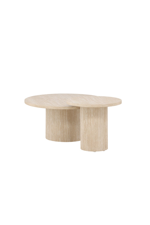 Rebellenclub  Junon Salontafel - ø80 cm - Travertin